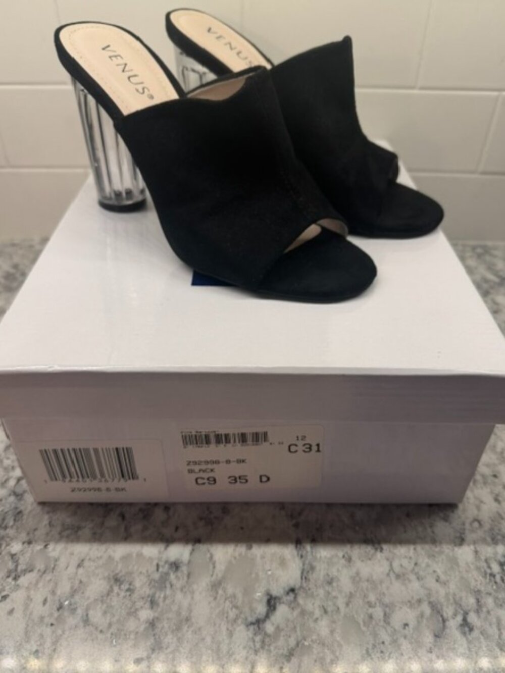 Venus Clear High Heels - Size 8
